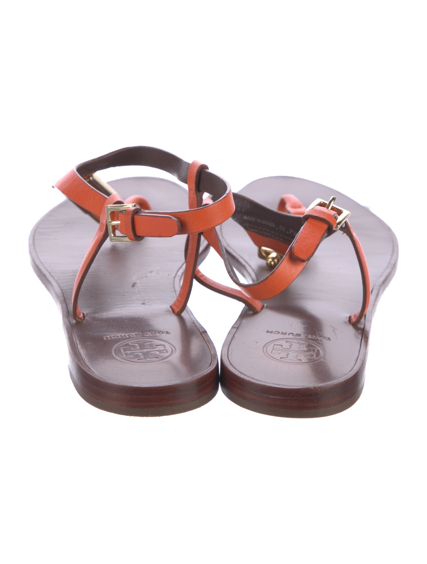 Tory Burch Leather T-Strap Sandals